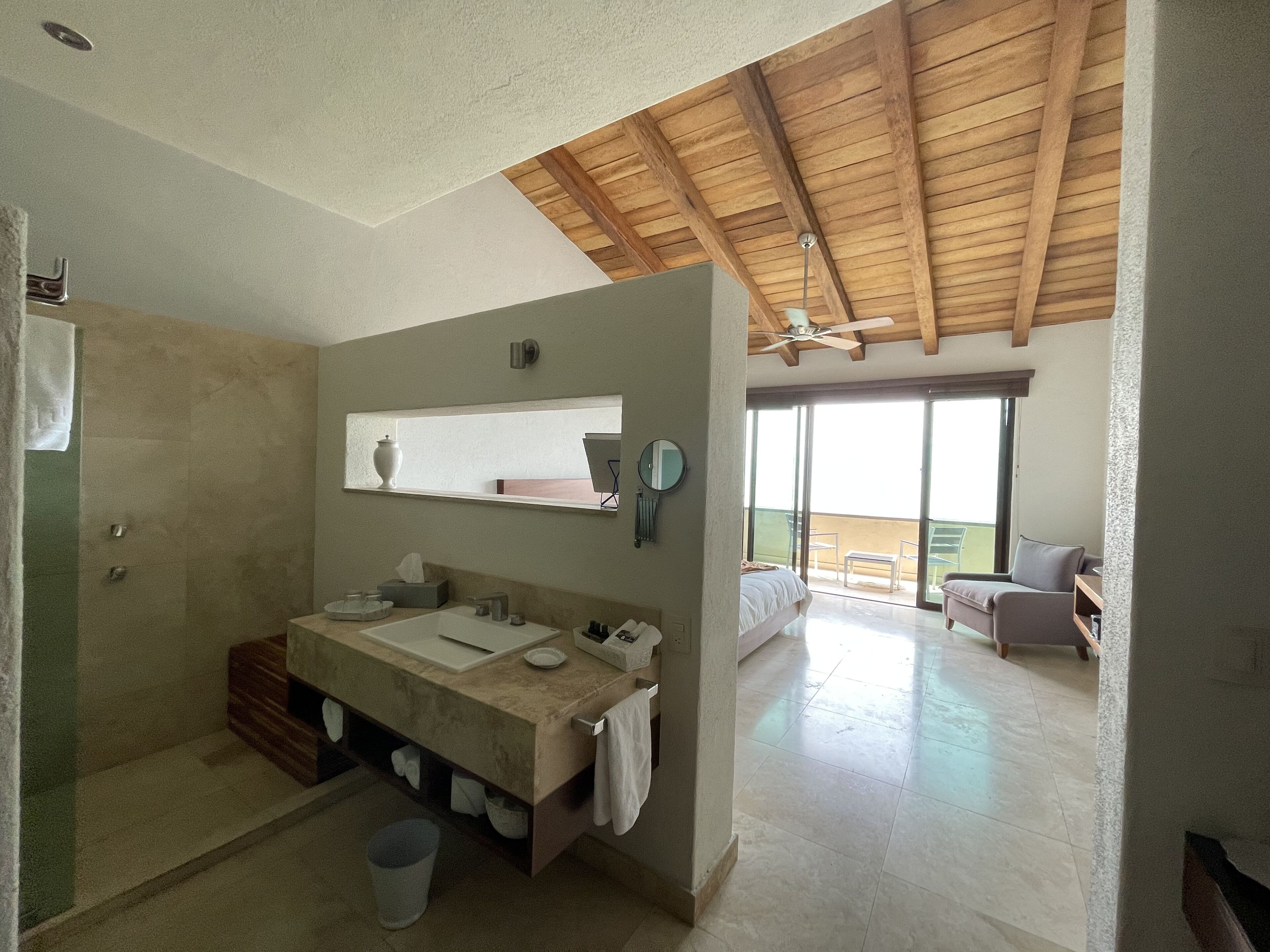 comfort room | bathroom | shower, rainfall showerhead, soap, shampoo