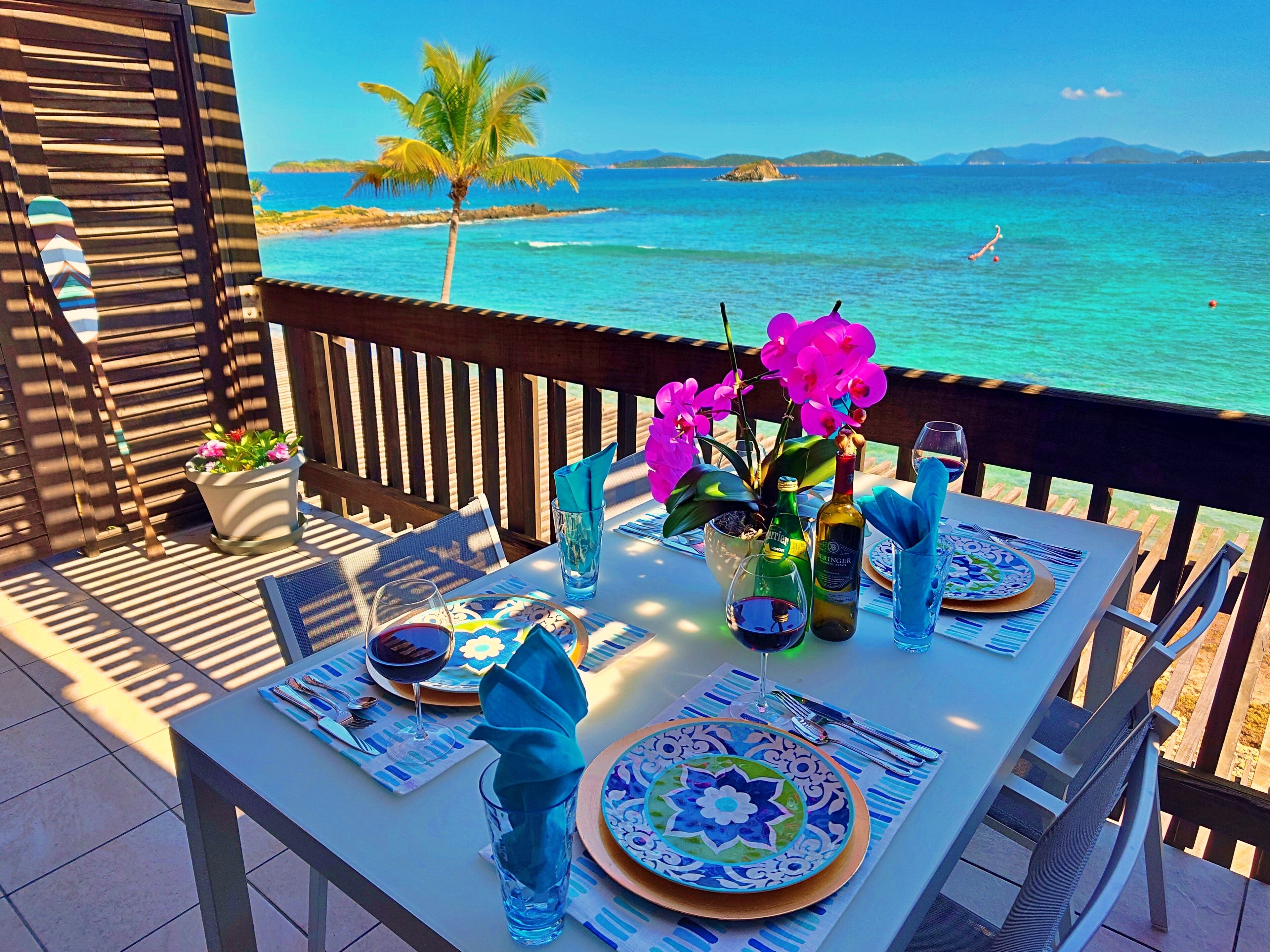 Main balcony view of BVI and St. John