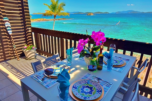 Main balcony view of BVI and St. John