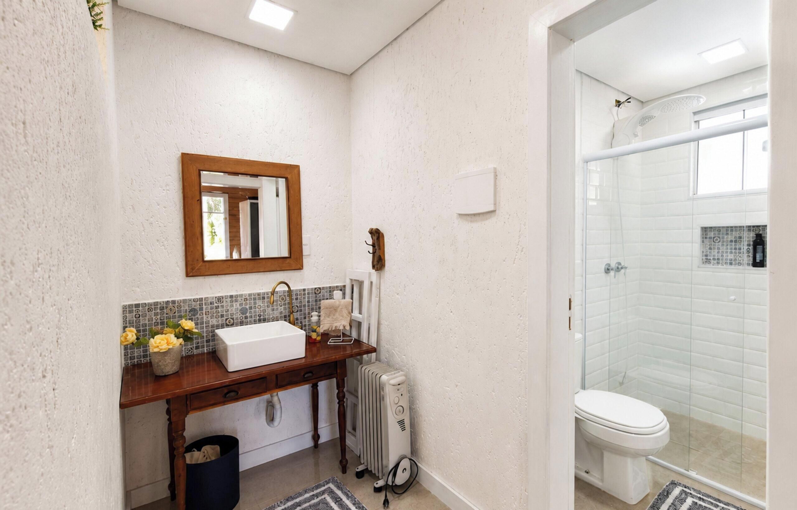 Cabana premium (Cabana Pôr-do-Sol com Jacuzzi + Hidro) | Banheiro | Banheira e chuveiro separados, banheira de hidromassagem, bidê 