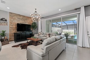 Smart TV, videogiochi, tavolo da ping pong