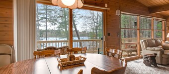 Cozy lakefront cabin in the heart of Wisconsin's Northwoods with canoe & kayak