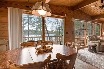 Cozy lakefront cabin in the heart of Wisconsin's Northwoods with canoe & kayak