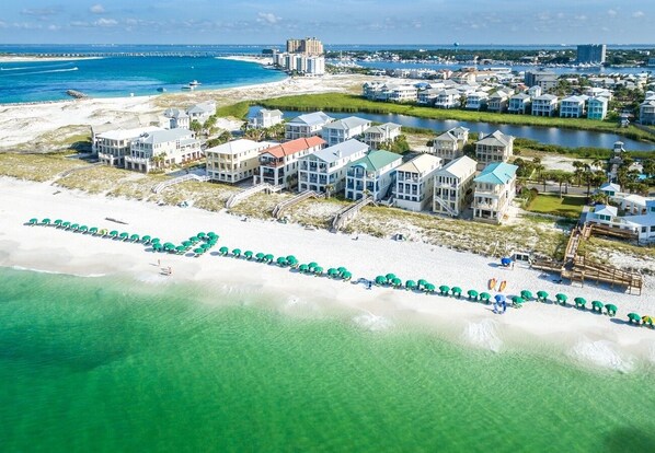 Beach nearby, sun-loungers