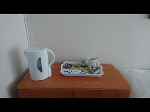 Enjoy a simple meal in the comfort of your room, with a hot beverage and a fresh salad at your fingertips.