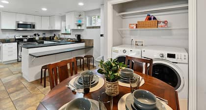 Basement Retreat: Private Entry, Updated, Ski Passes, Sleeps 8, Near Trax Station, 3 TVs, Patio!