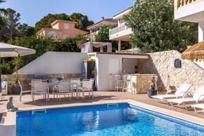 Pool - Villa Felicidad with Sea View, Wi-Fi, A/C, Pool, Garden, Terrace & Balcony (Capdepera- Provensals)