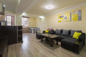 Panoramic Apartment, Balcony, Hill View | Living area - Umba Apartment N5 (Yerevan)