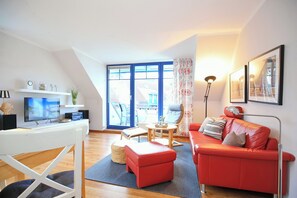 TV, DVD player, stereo