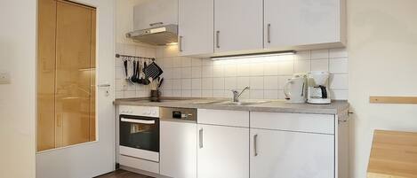 Fridge, oven, stovetop, dishwasher