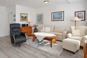 TV, DVD player, stereo