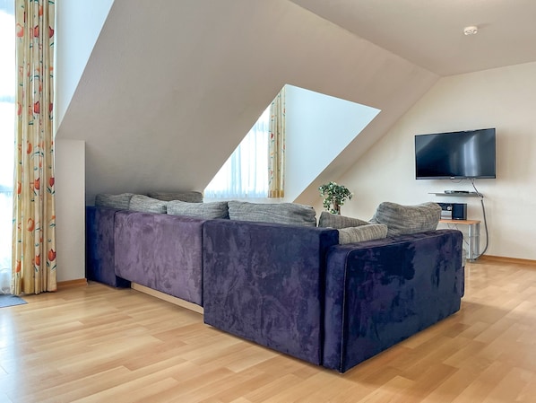 Télévision, lecteur de DVD, livres, chaîne hi-fi