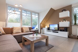 Fernseher, DVD-Player, Stereoanlage