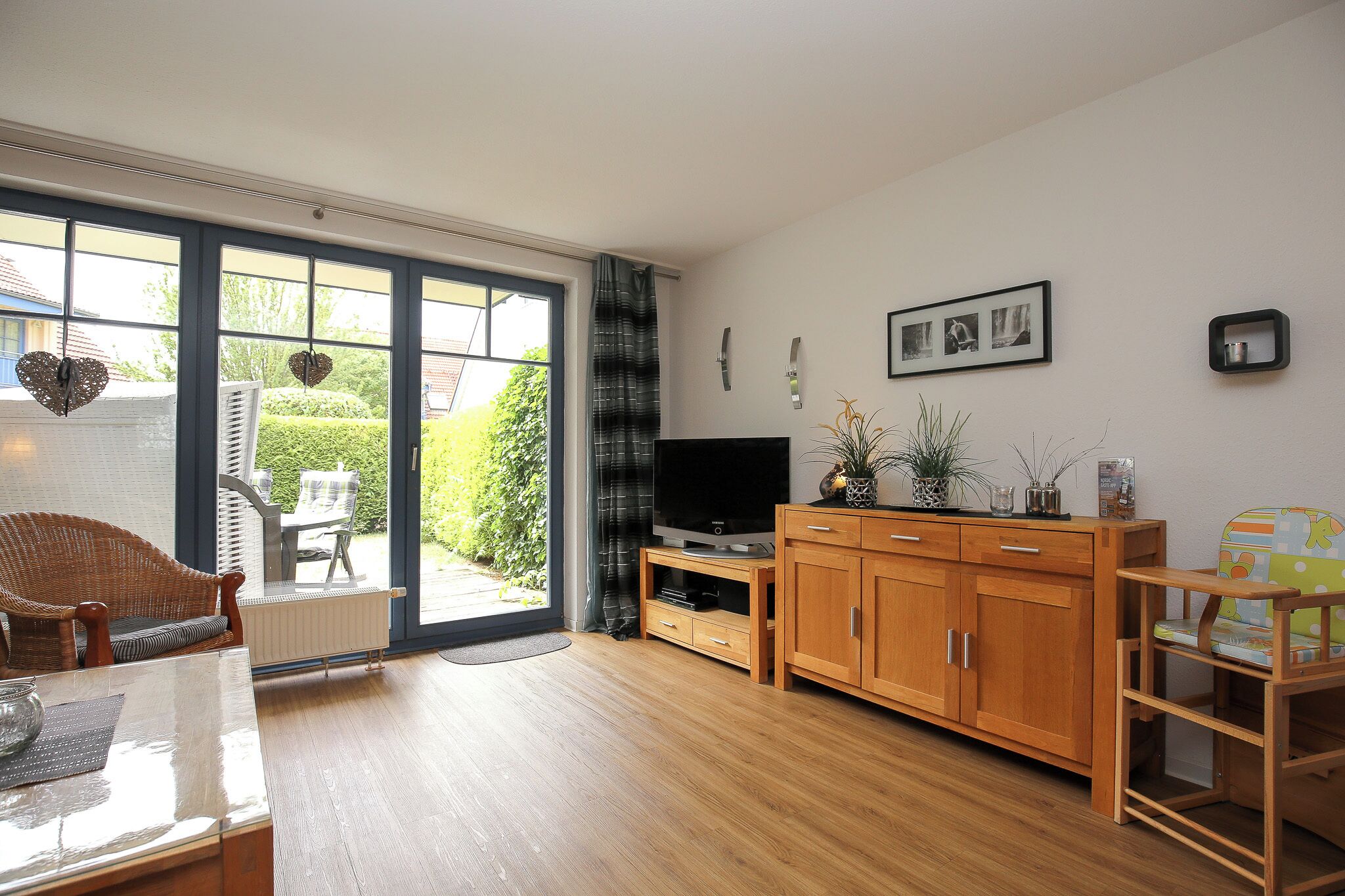 TV, DVD player, stereo