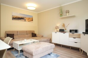 Fernseher, Kamin, DVD-Player, Bücher