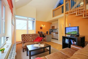 TV, DVD player, stereo