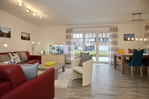 TV, DVD player, stereo