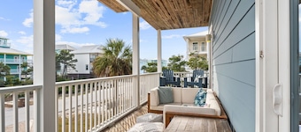 A Modern Coastal Retreat Steps from the Gulf
