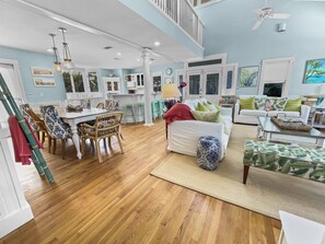 House, Multiple Bedrooms | Living area | Smart TV - Breakers Plus Carriage House 4 Bedroom Home by RedAwning (Santa Rosa Beach)