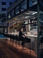 Dinner served, Spanish cuisine, pool views 