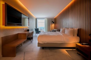 Superior Room, Balcony, Sea View | Minibar, in-room safe, desk, laptop workspace - Radisson Beach Resort Larnaca (Oroklini)