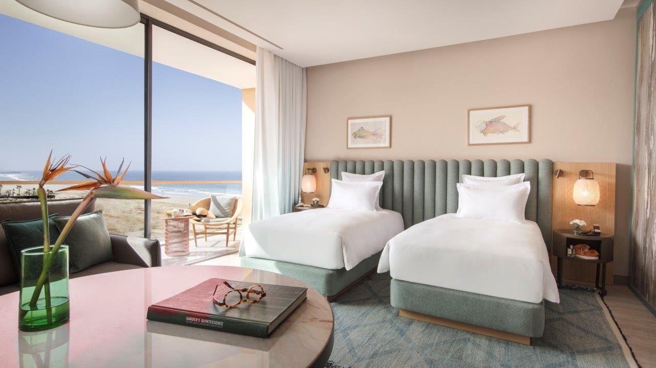 Room, 2 Twin Beds, Ocean View (Club Access) | Premium bedding, minibar, in-room safe, desk