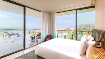 Ropa de cama de alta calidad y minibar