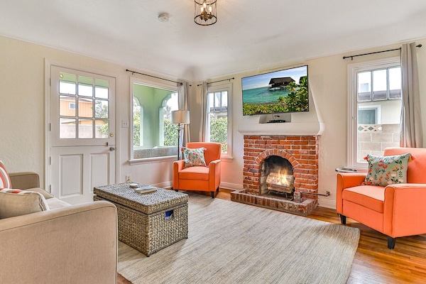Cozy living room with TV.