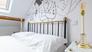 Appartement Familial, salle de bains attenante (Colette) | 1 chambre, literie de qualité supérieure, matelas mémoire de forme