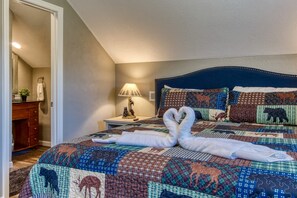 Laptop workspace, free WiFi, bed sheets