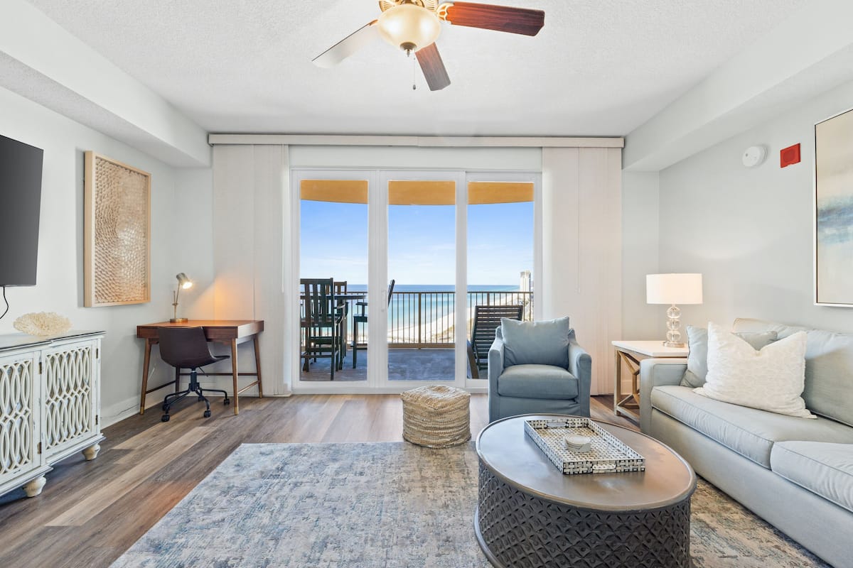 Condo, 1 Bedroom, Sea View (1903) | Living area | 45-inch flat-screen TV with cable channels, TV