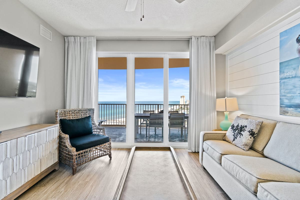 Condo, 1 Bedroom, Sea View (1909) | Living area | 45-inch flat-screen TV with cable channels, TV