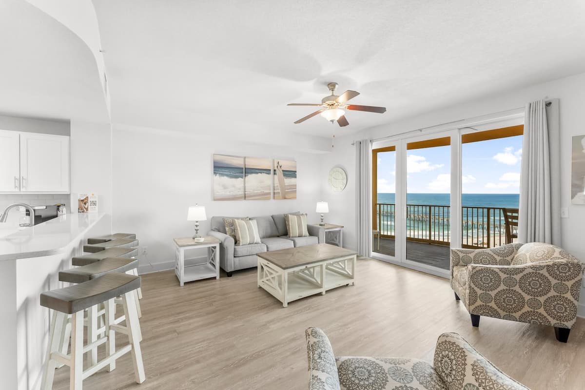 Condo, 1 Bedroom, Sea View (1503) | Living area | 45-inch flat-screen TV with cable channels, TV