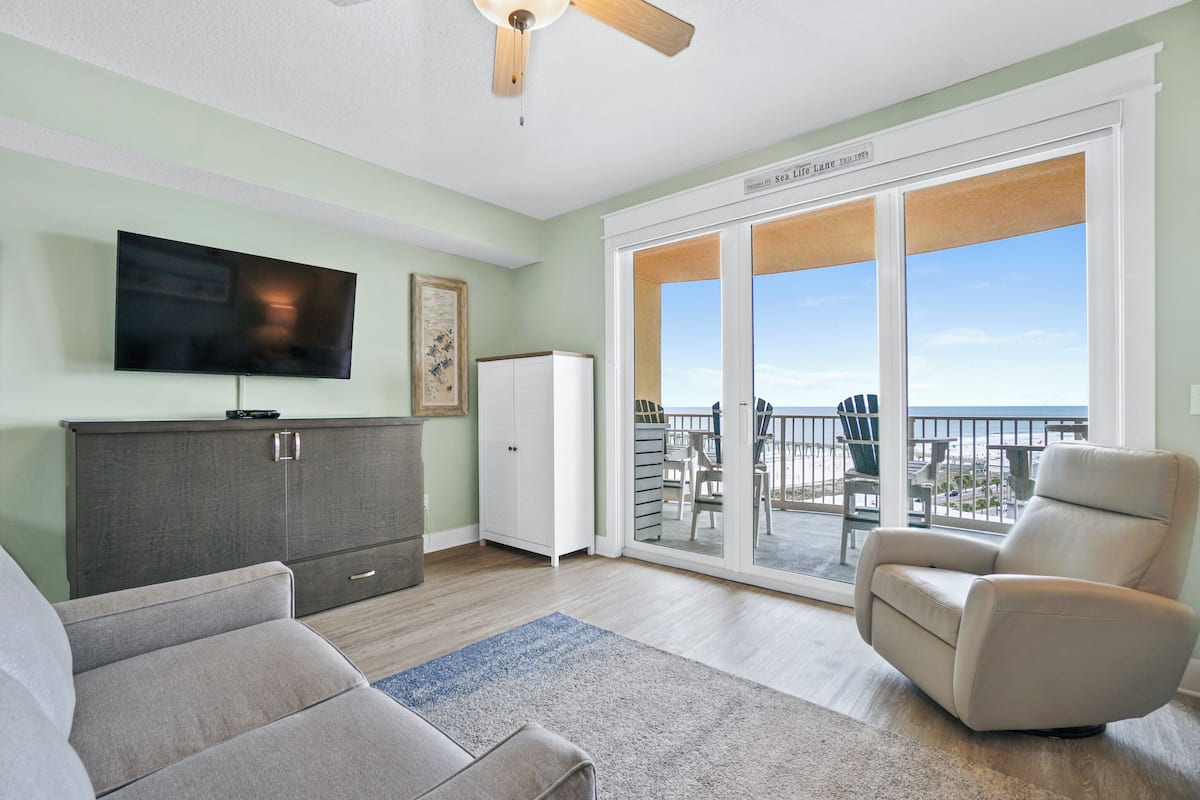 Condo, 1 Bedroom, Ocean View (3-1008) | Living area | 45-inch flat-screen TV with cable channels, TV