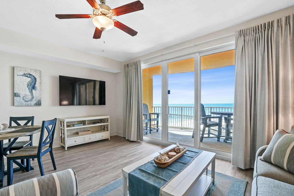 Condo, 1 Bedroom, Ocean View (3-1408) | Living area | 45-inch flat-screen TV with cable channels, TV