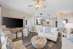 Living area - Calypso Tower 3 by Panhandle Getaways (Panama City Beach)
