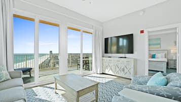 Condo, 3 Bedrooms, Sea View (3-2301) | Living area | 45-inch flat-screen TV with cable channels, TV