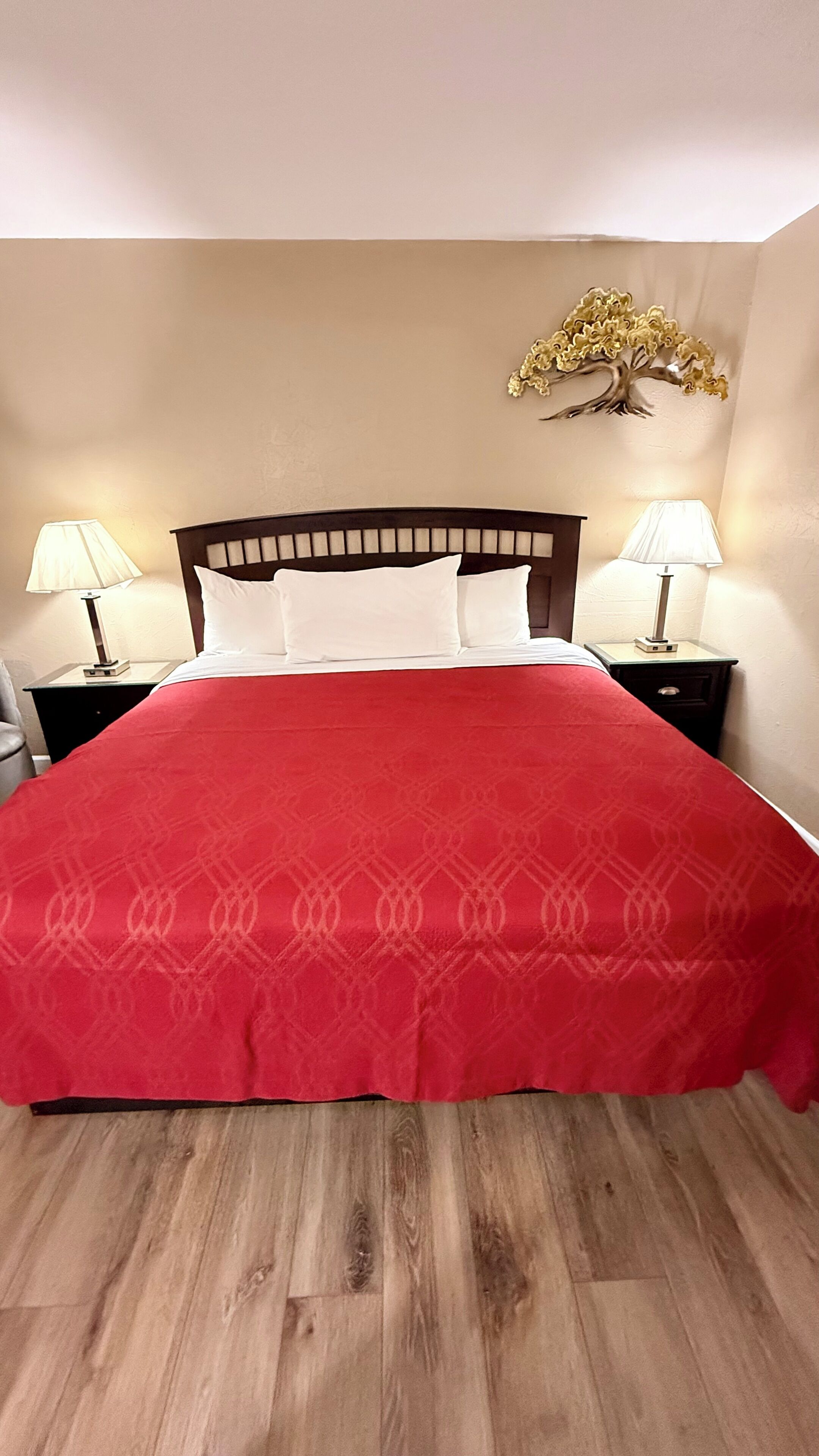 Habitación individual estándar, 1 cama King size, para no fumadores, refrigerador y microondas | Sábanas de algodón egipcio y ropa de cama de alta calidad 