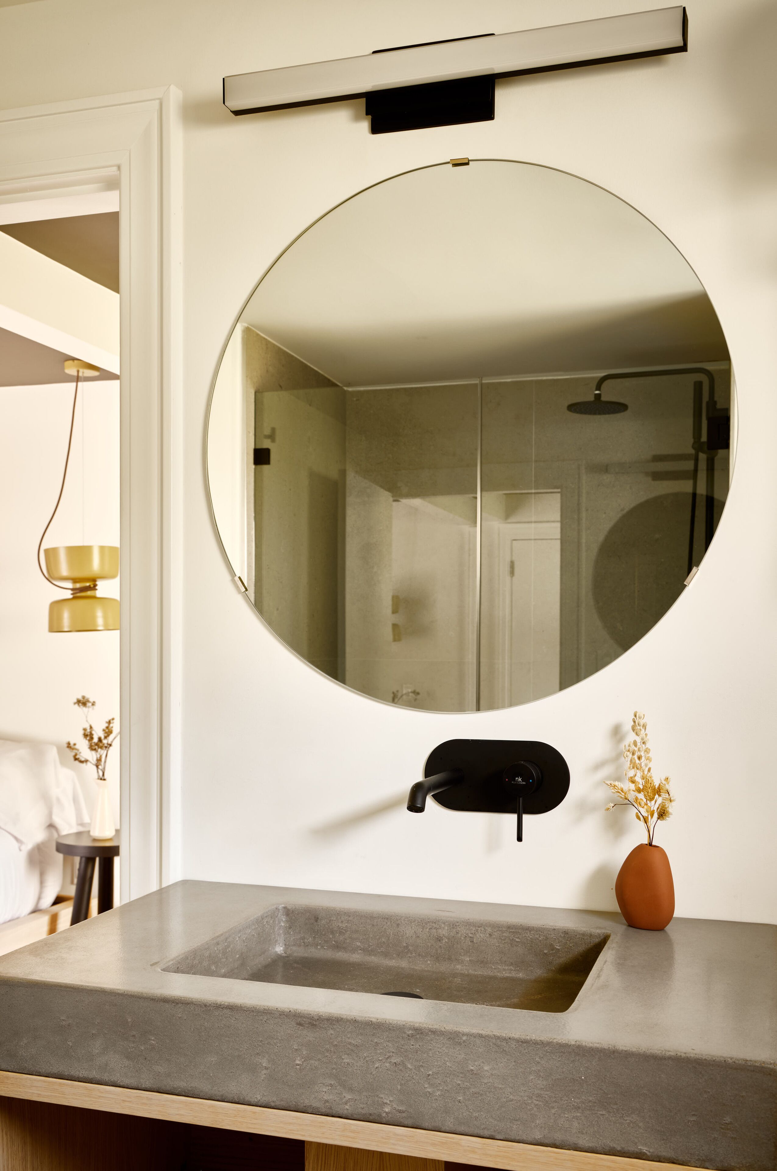 designer toiletries, hair dryer, bathrobes, towels