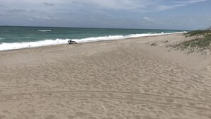 A sandy beach with gentle waves and a clear sky. - OCEANFRONT 2 BR CONDO! PANORAMIC OCEAN VIEWS FROM LIVING ROOM AND BEDROOMS  (Fort Pierce)