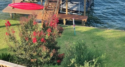 Million Dollar Open-Water View on Lakefront with 2-Story Dock
