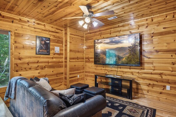 Smart TV, fireplace