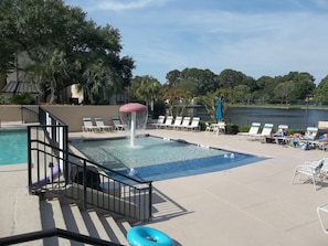 Outdoor pool, a heated pool