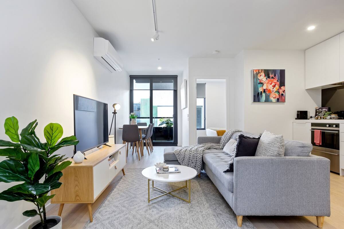 Departamento, 1 habitación (With Parking) | Área de sala de estar | Smart TV