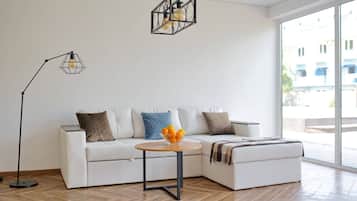 Villa | Living area | 38-inch plasma TV with cable channels, TV
