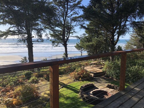 Breathtaking Beachfront Home on Two Acres of Private Forest