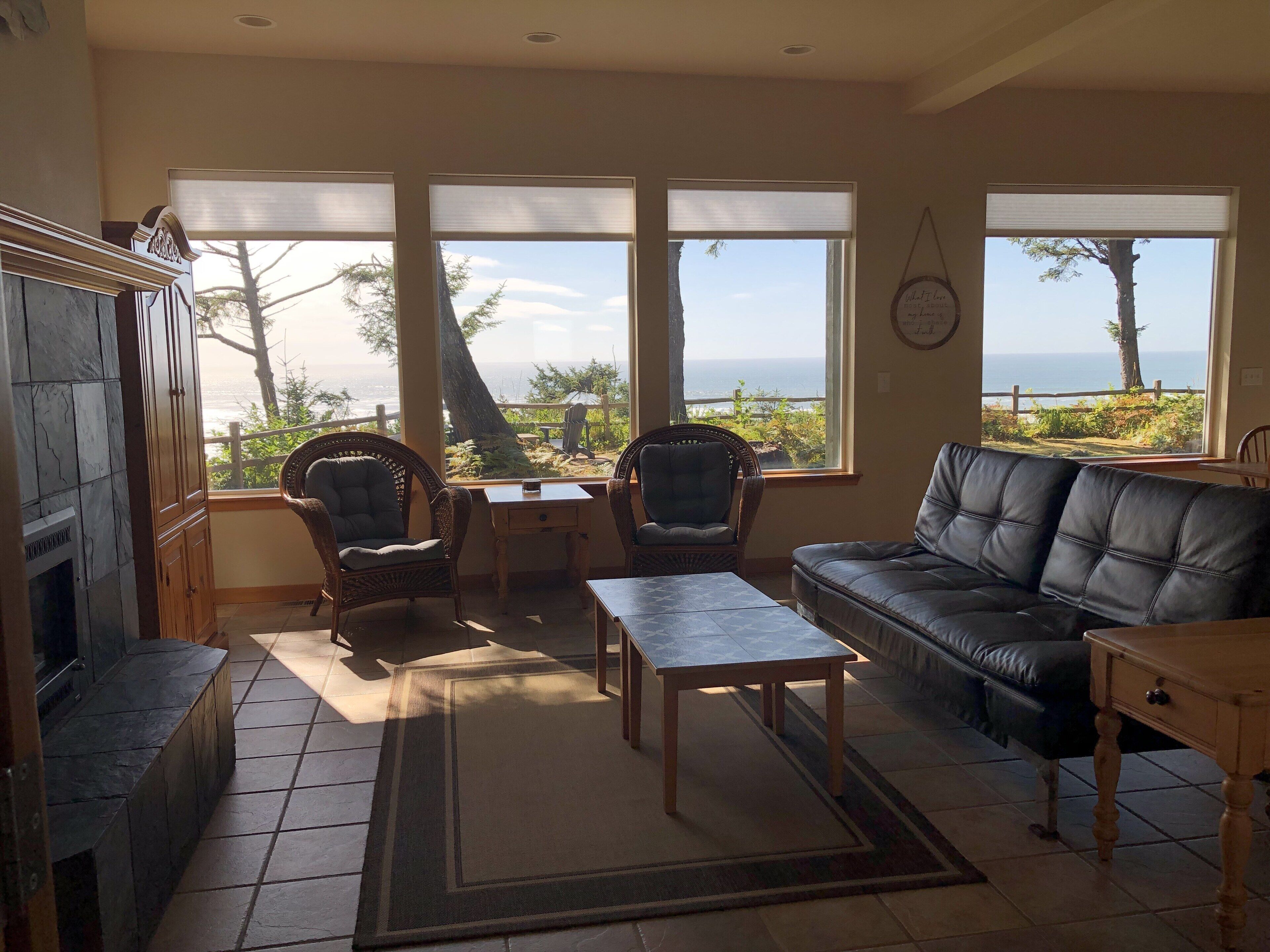 Breathtaking Beachfront Home on Two Acres of Private Forest