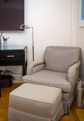 Cozy reading nook with desk