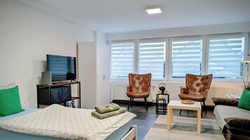 1 bedroom, iron/ironing board, travel crib, free WiFi
