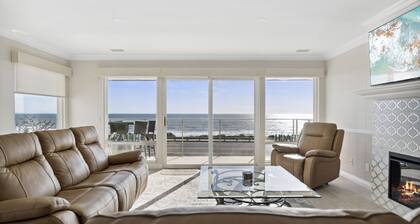 BEACH FACING! Large 3BR - 180 panoramic ocean views, steps to sand and Village!
